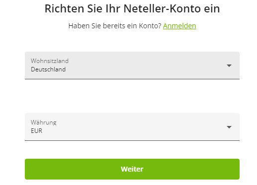 Neteller Konto erstellen