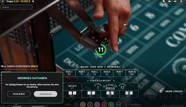 Craps Live Casino