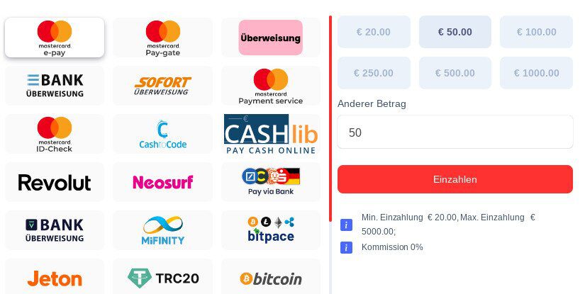 OXI Casino einzahlen