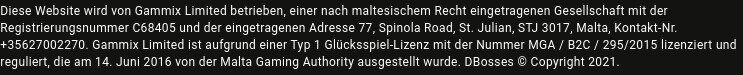 DBosses Casino Lizenz