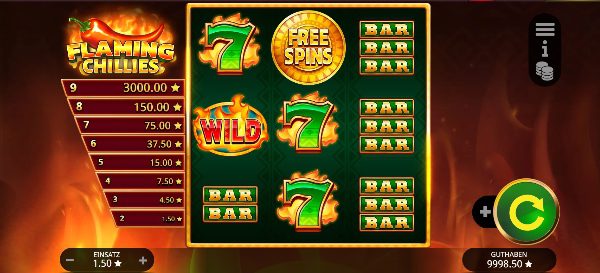 Flaming Chillies von Booming Games