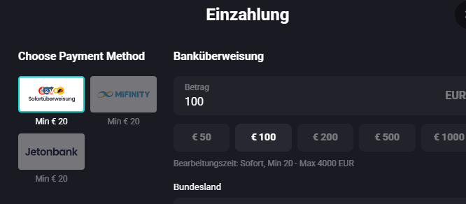N1 Casino Spielerkonto aufladen