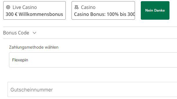 Flexepin Casino Einzahlung