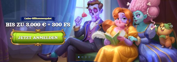 Casombie Bonus mit bis zu 3000€ und 300 FS