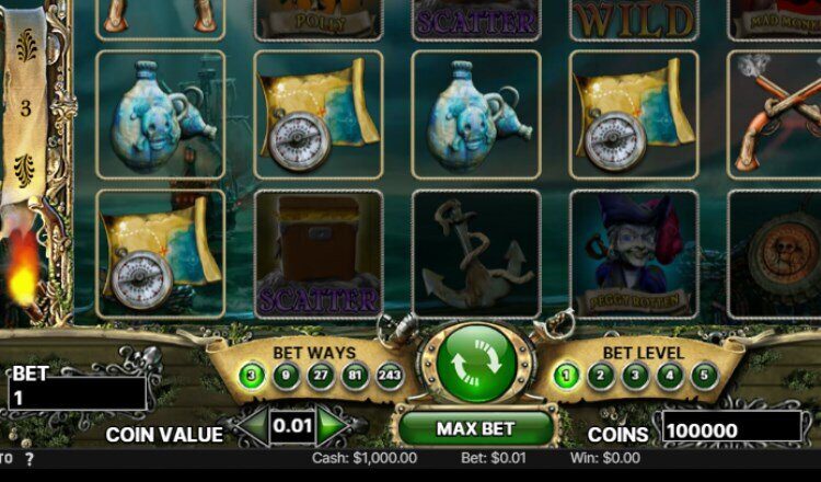 1 Cent Einsatz bei Ghost Pirates von NetEnt