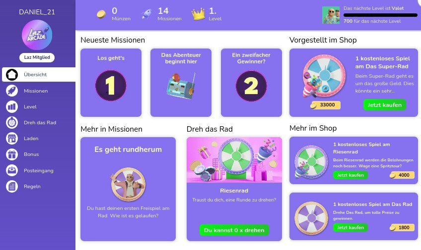 Laz Vegas Casino Missionen