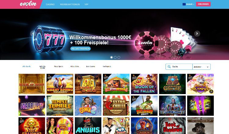 Evolve Casino Startseite