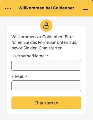 Live Chat auf Goldenbet