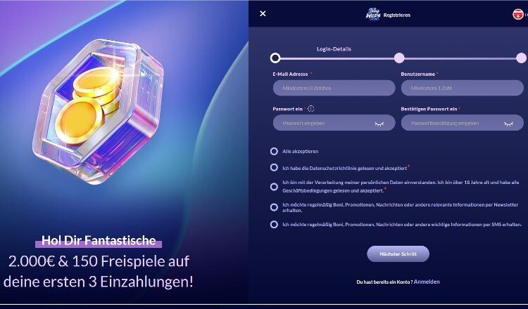 shinywilds-registrierung
