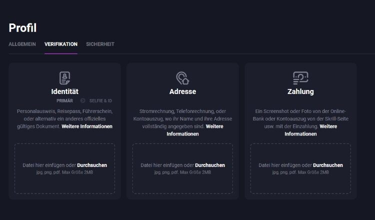 Spin Fever Casino Kontoverifikation