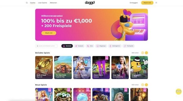 Doggo Casino Startseite