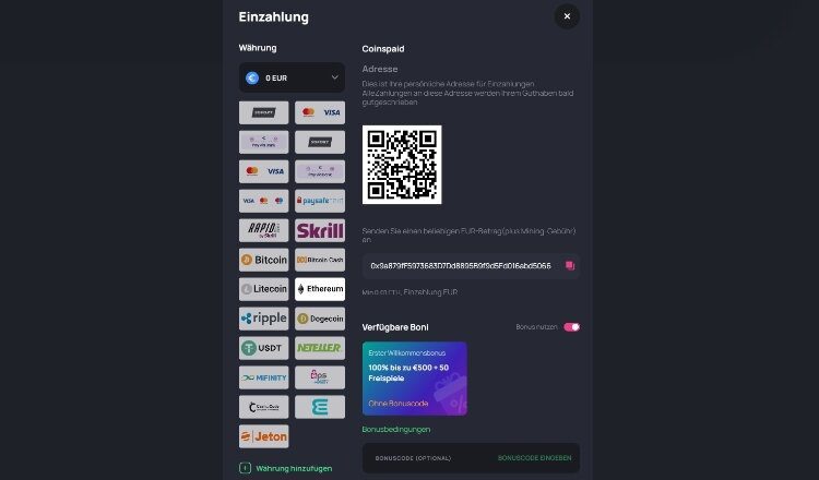 ethereum einzahlung