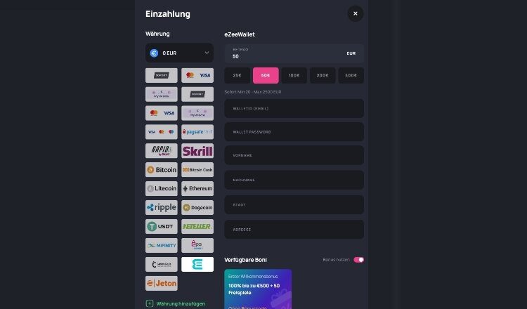 ezee-wallet-einzahlung