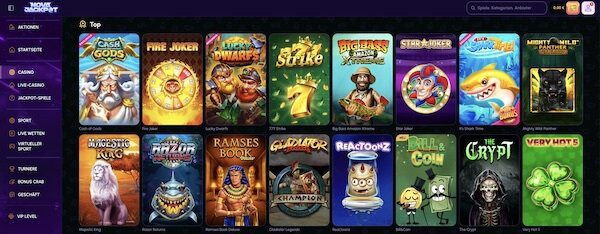 Nova Jackpot Casino Spiele