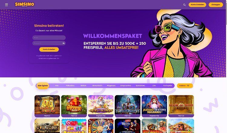 Simsinos Casino Startseite