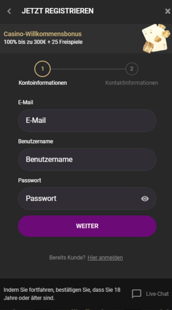 Slotsvil Registrierung