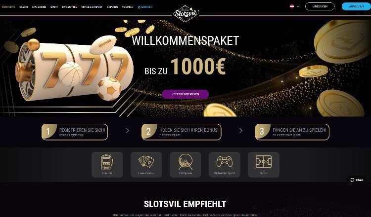 Slotsvil Webseite