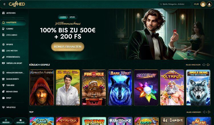 Cashed Casino Startseite