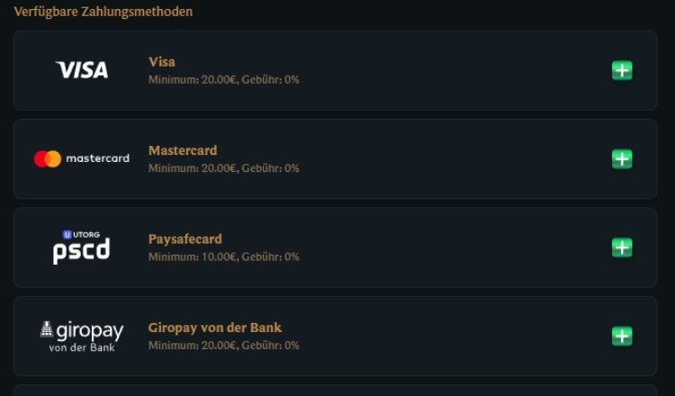 Talismania Casino Zahlungsmethoden