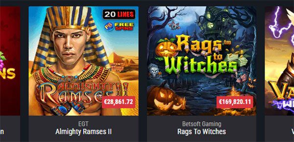 Cobra Casino Jackpots