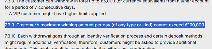 Purebets Casino Gewinnlimit