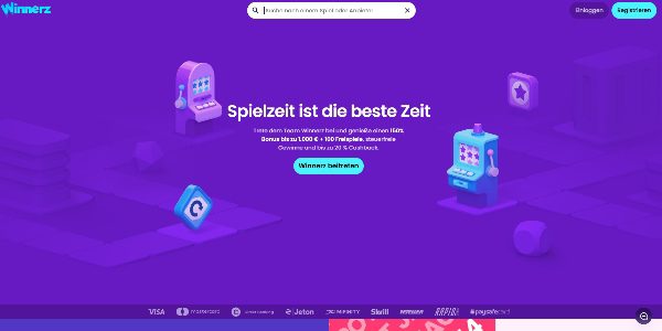 Winnerz Casino Webseite
