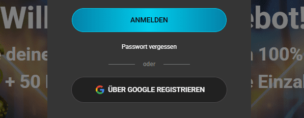 Bei Silverplay mit Google-Account registrieren