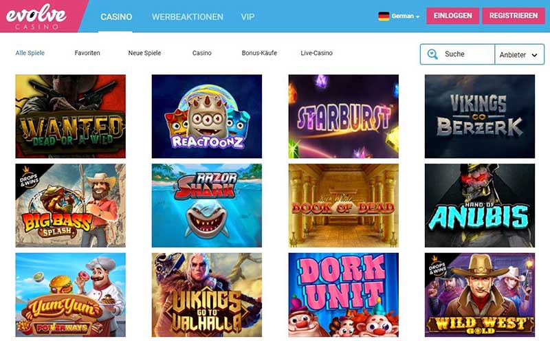 Evolve Casino Slots