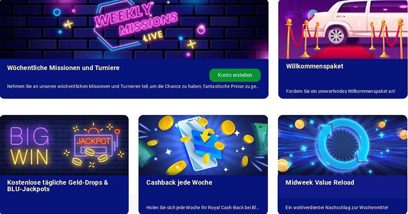 BluVegas Casino Sonderaktionen