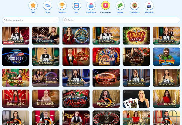 CasinoJoy Live Casino Spiele
