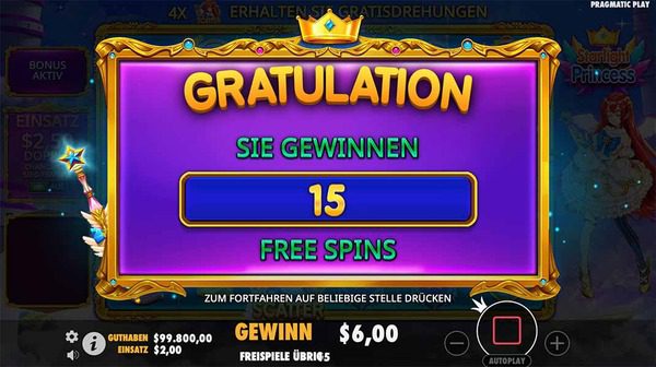 Starlight-Princess-Freispiele-Feature