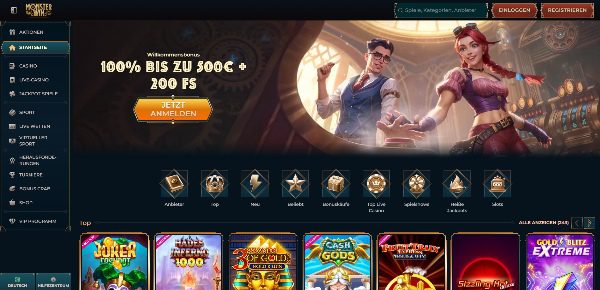 Monster Win Webseite