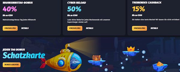 WinShark tägliche Boni