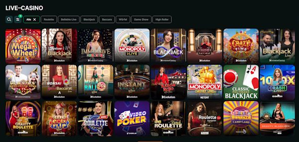 Luckygem Live Casino Spiele