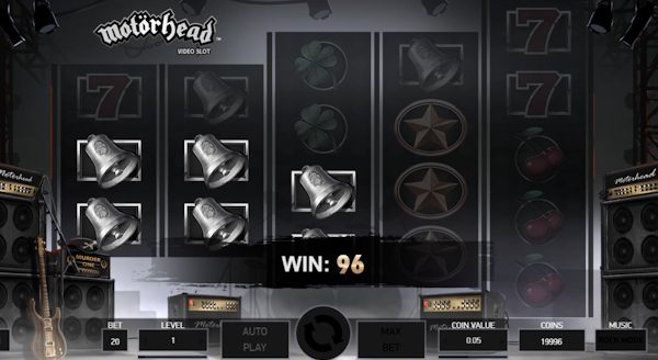 Ein Gewinn beim Motörhead Slot