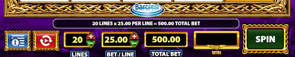 Rainbow Riches bietet hohe Einsätze bis 500€