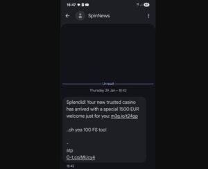 Casino Spam SMS