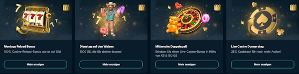 GambleGorilla Boni für Bestandskunden