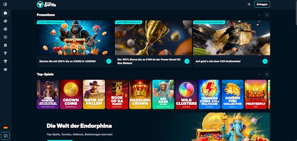 GambleGorilla Casino Startseite